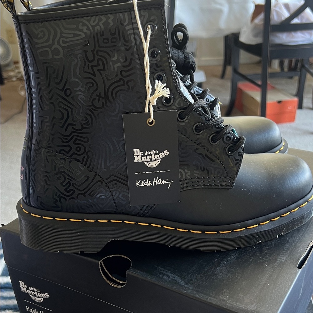 Dr martens Keith Haring Boots with Multicolor Neon Accents - Picture 5 of 6